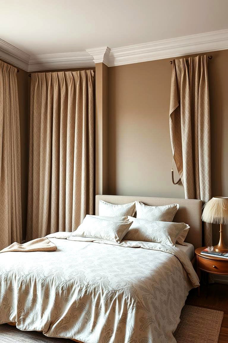 Subtle Khaki Patterns - 24 Khaki Bedroom Ideas