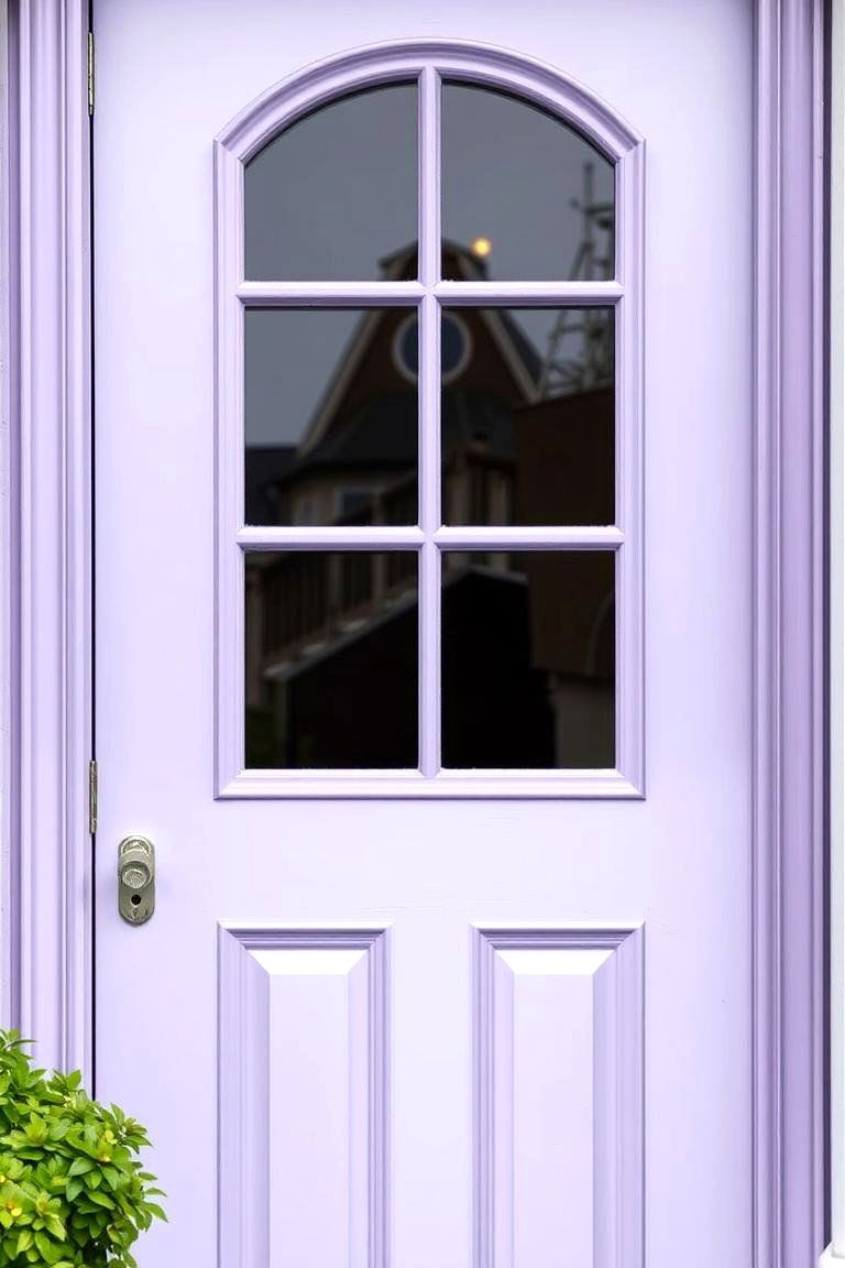 Subtle Lavender Trim Detailing - 24 Lavender Front Door Ideas