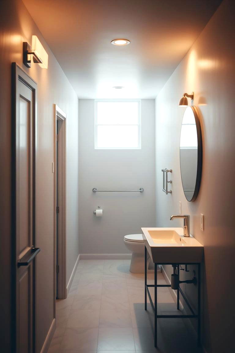 Subtle Lighting for Ambient Mood - 24 Hallway Bathroom Ideas