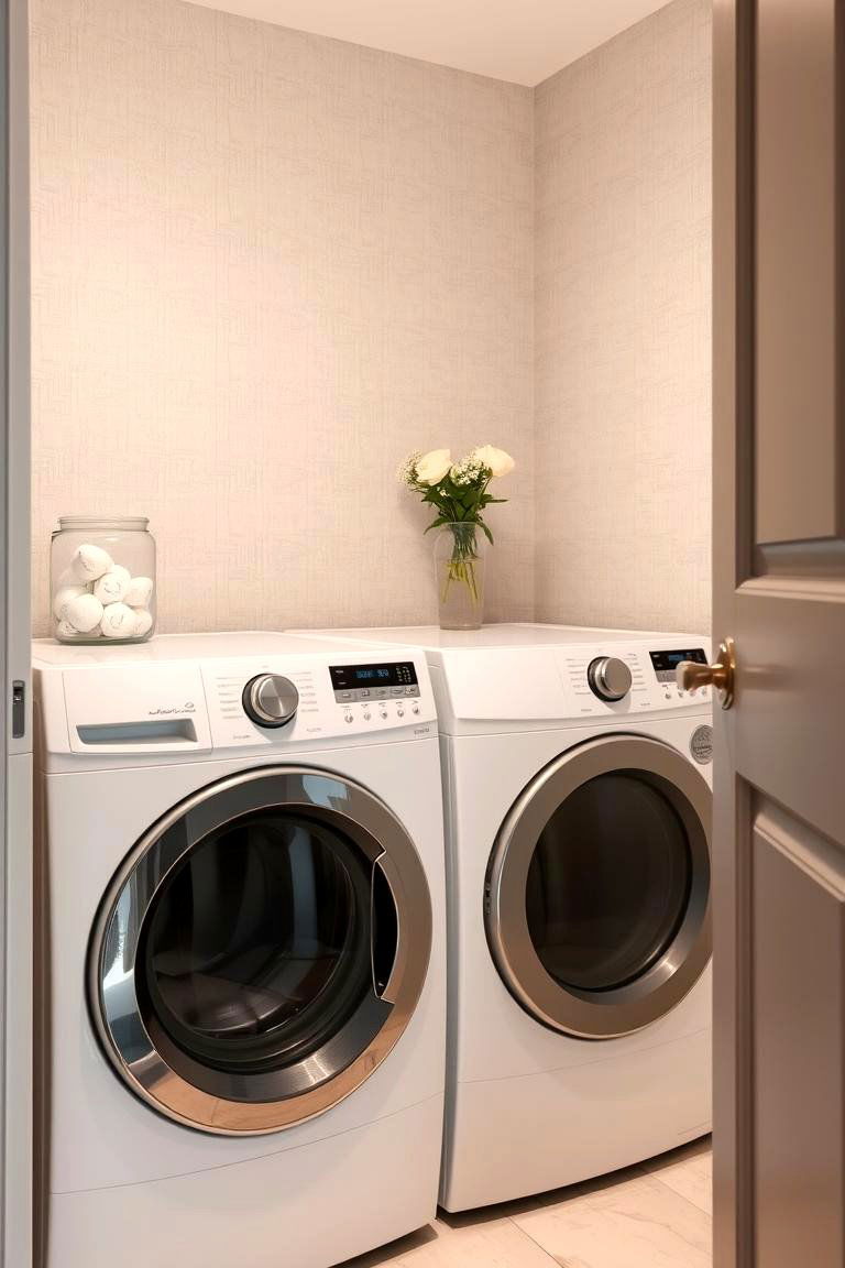 Subtle Linen or Fabric Textures - 24 Laundry Room Wallpaper Ideas