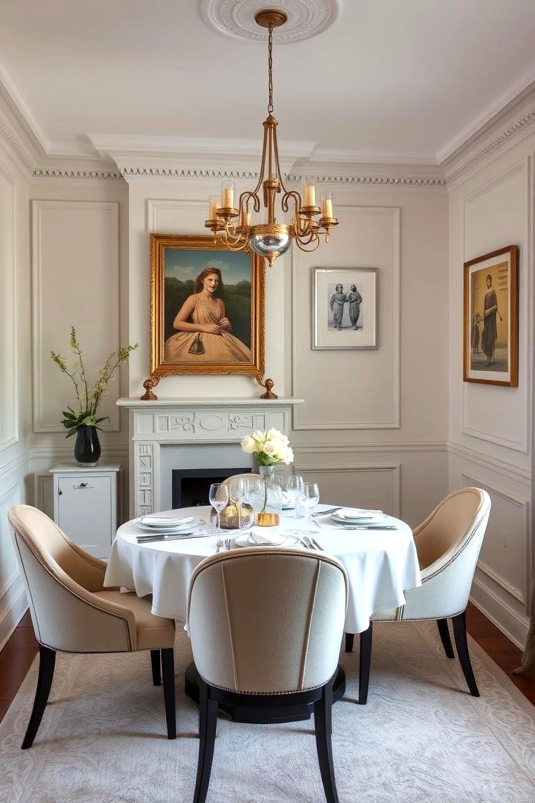 Subtle Luxury in a Compact Space - 24 Dining Room With Fireplace
