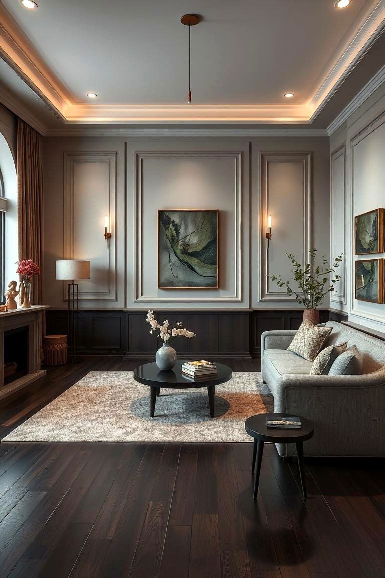 Subtle Luxury with Dark Brown Accents - 24 Dark Brown Floor Living Room Ideas