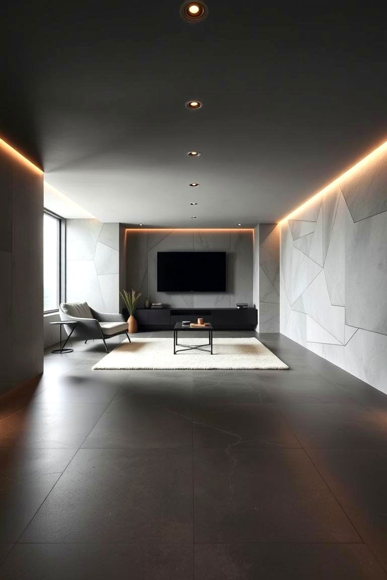 Subtle Matte Finish Flooring - 24 Man Cave Flooring Ideas