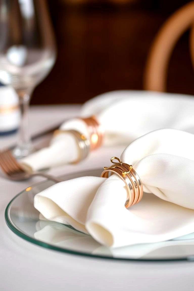Subtle Metallic Touches - 24 thanksgiving table decor ideas