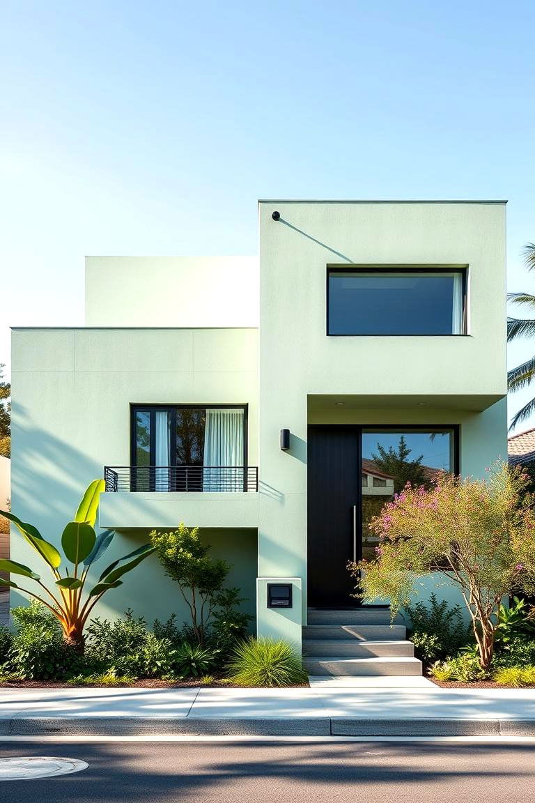 Subtle Modern Charm - 24 Light Green House Exterior Ideas