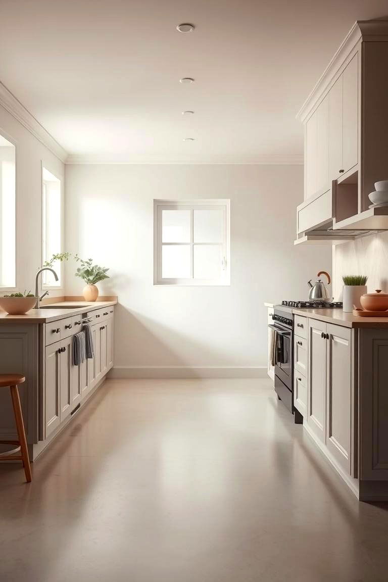 Subtle Neutral Tones - 24 Linoleum Kitchen Flooring Ideas