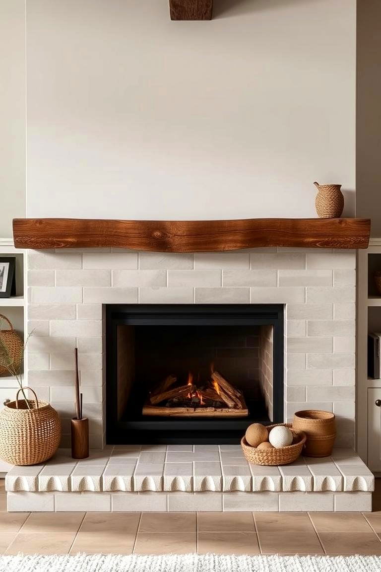 Subtle Neutrals Collection - 24 Farmhouse Fireplace Tile Ideas