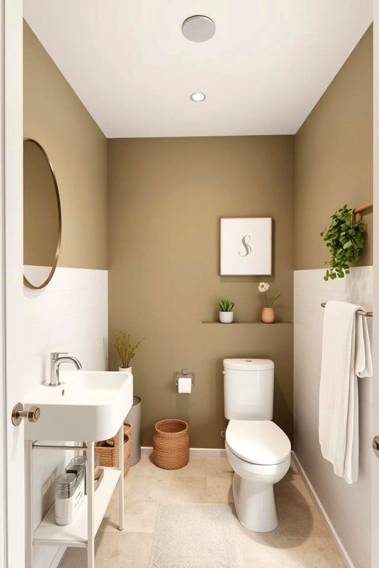 Subtle Olive Accents - 24 Olive Green Bathroom Ideas