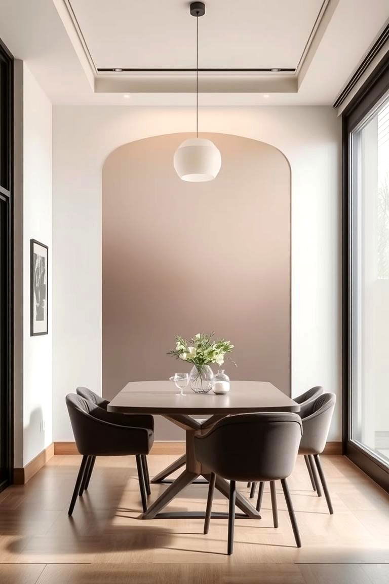 Subtle Ombre Accent Wall - 24 Dining Room Accent Wall Ideas