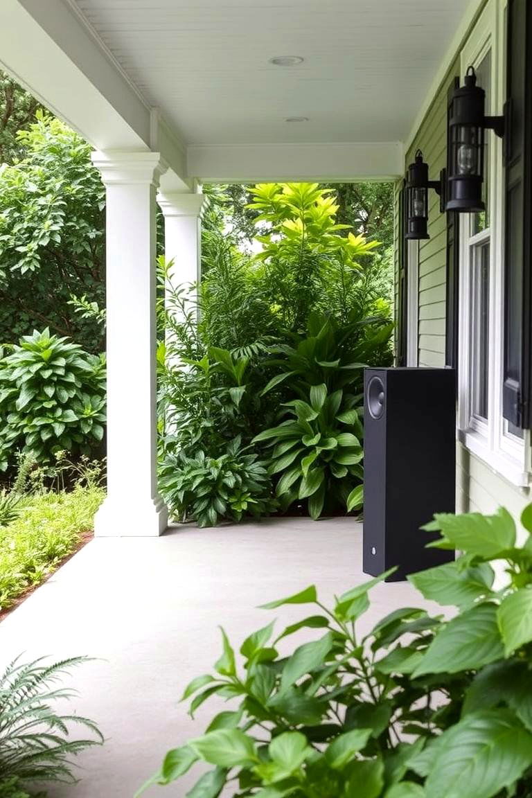Subtle Outdoor Speakers - 24 Side Porch Ideas