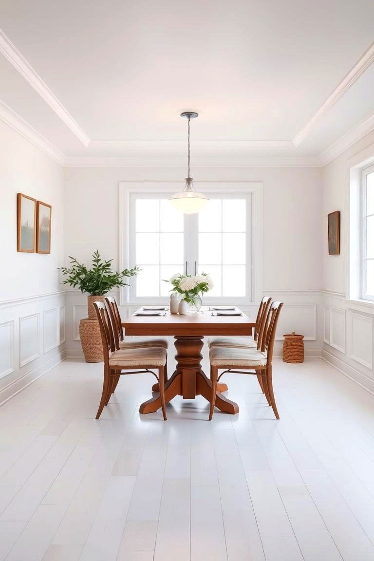 Subtle Painted Wainscoting - 24 Dining Room Wainscoting Ideas
