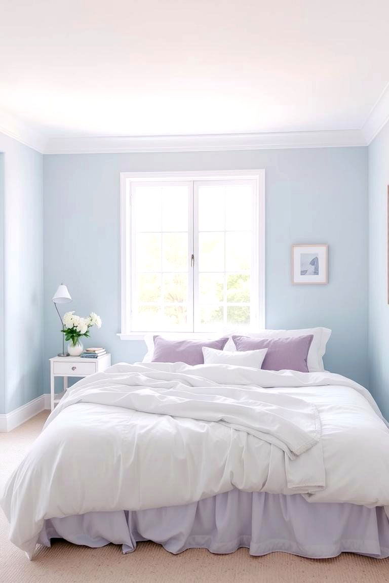 Subtle Pastels - 24 Blue and Purple Bedroom Ideas