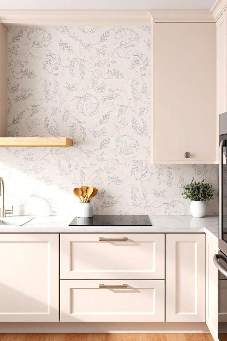 Subtle Patterned Backdrops - 24 Cashmere Kitchen Ideas
