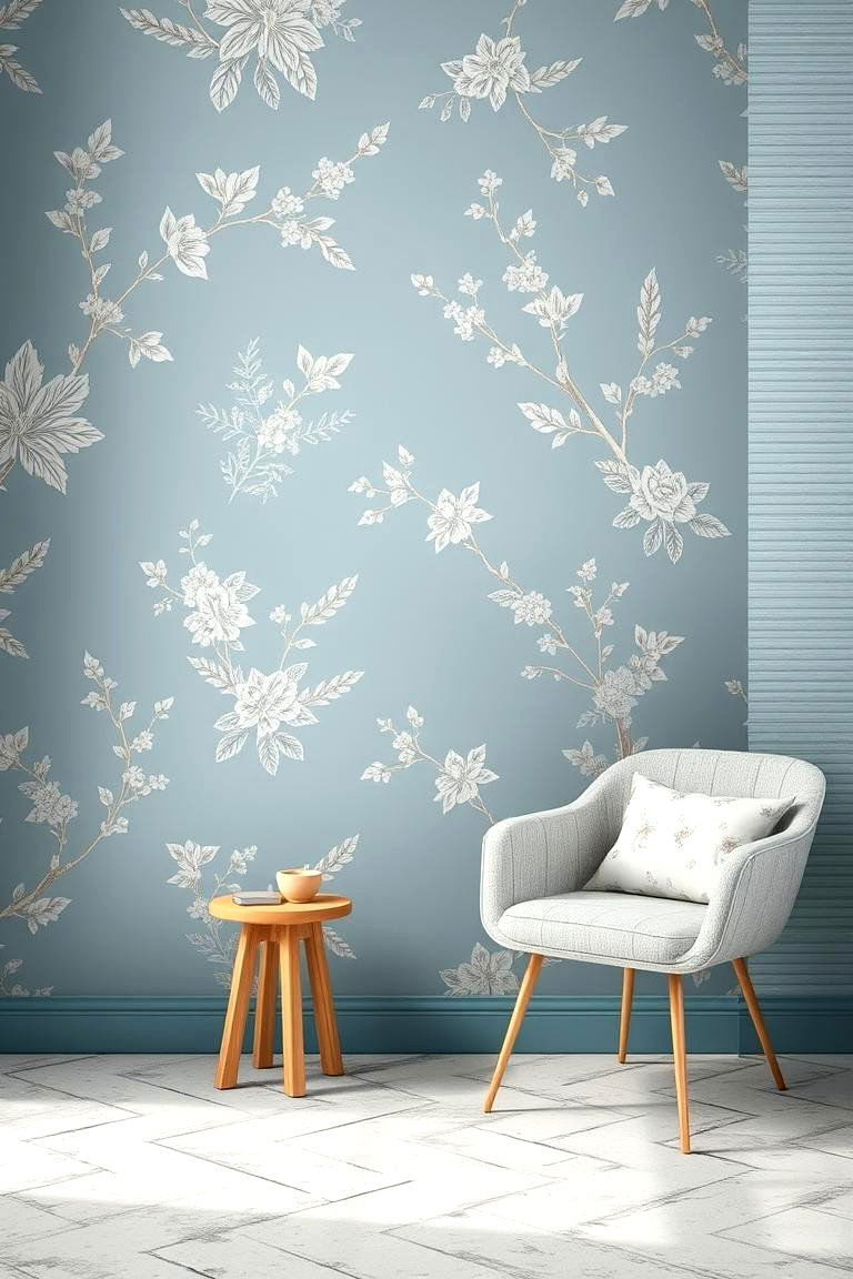 Subtle Patterns in Duck Egg Blue Designs - 24 Duck Egg Blue Bedroom Ideas