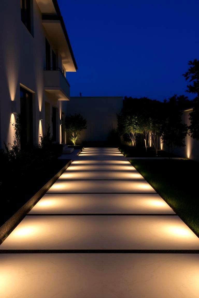 Subtle Recessed Floor Lights - 24 Covered Patio Lighting Ideas