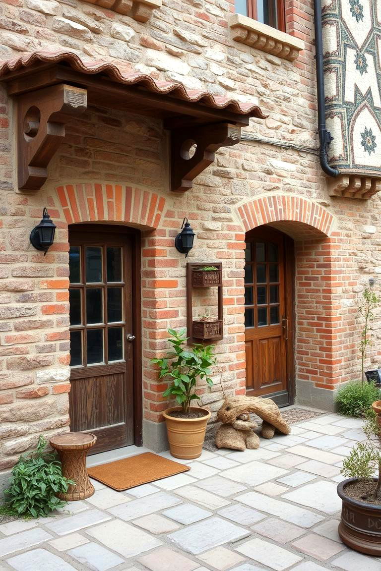 Subtle Rustic Detailing - 24 Brown Brick Exterior Home Ideas