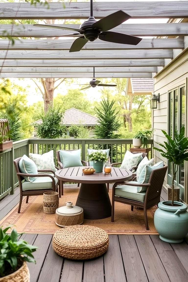Subtle Sage Calm Deck - 24 Deck Color Ideas
