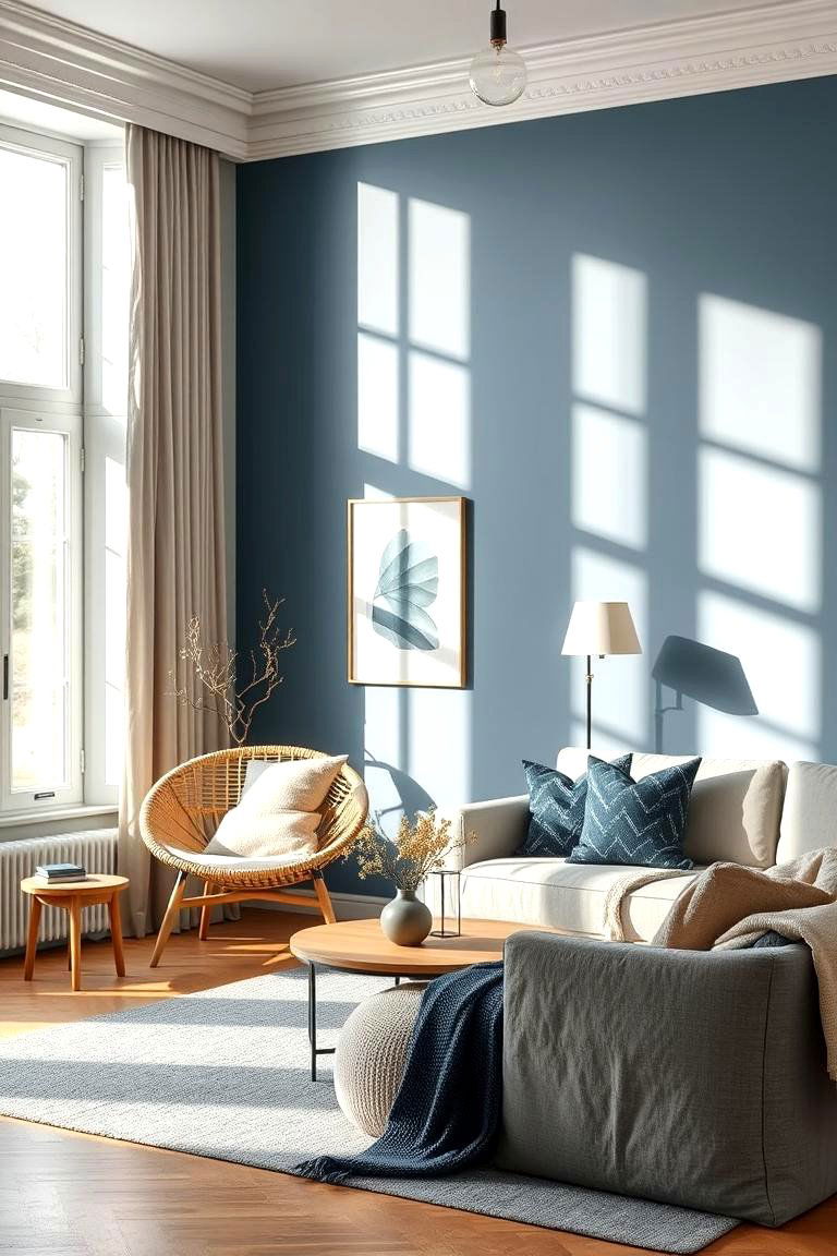 Subtle Scandinavian Influence - 24 blue and beige bedroom ideas