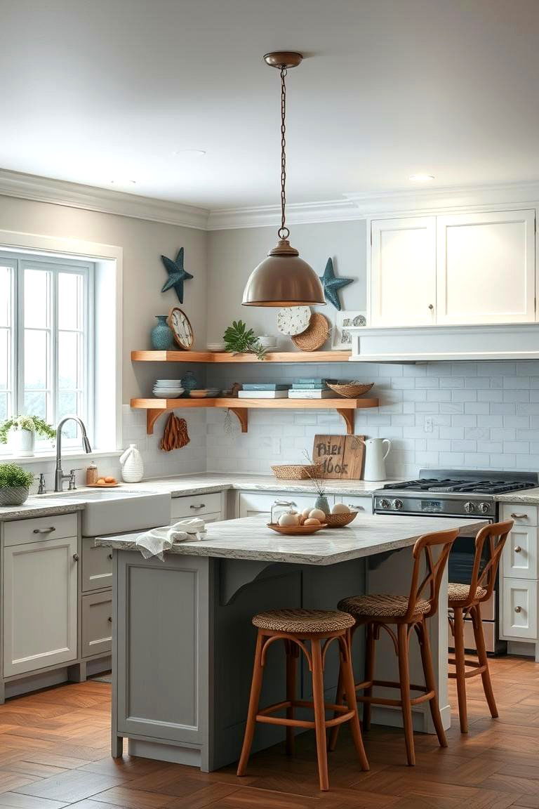 Subtle Sea Motifs - 24 coastal kitchen ideas