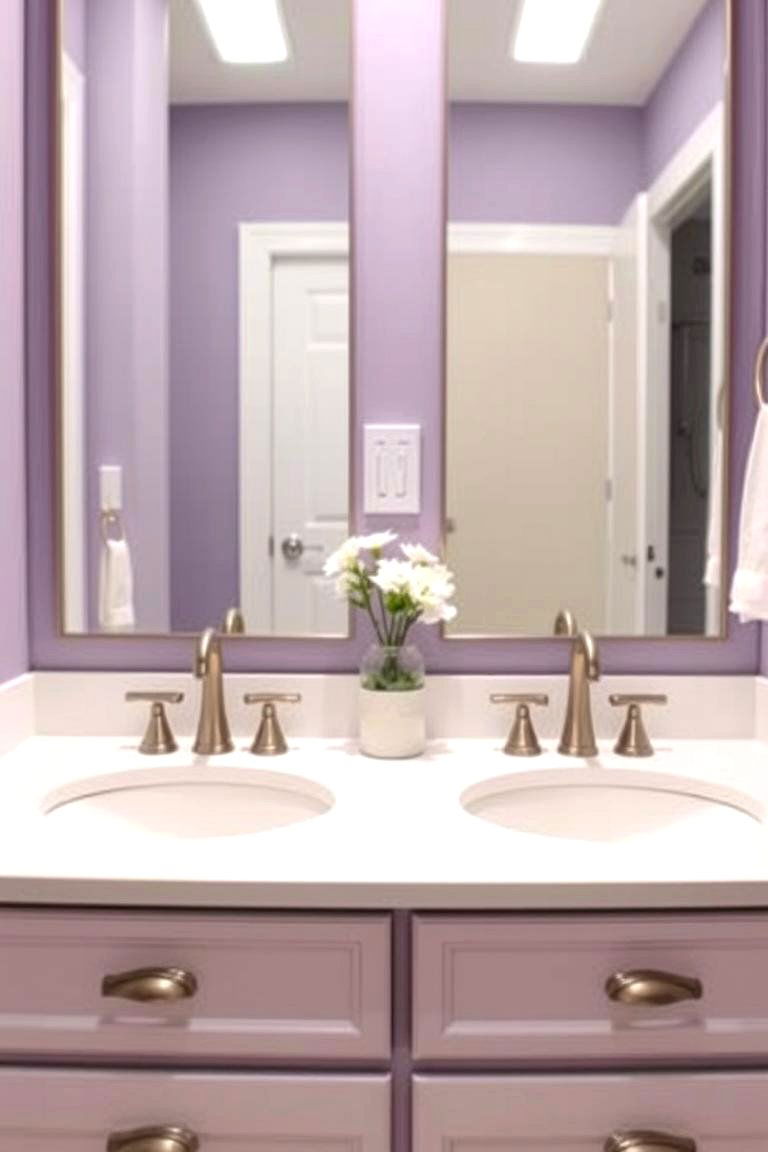 Subtle Sophistication Purple Faucets and Hardware - 24 Purple Bathroom Ideas