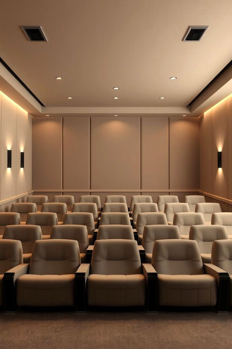 Subtle Taupe Tranquility - 24 Home Theater Paint Colors