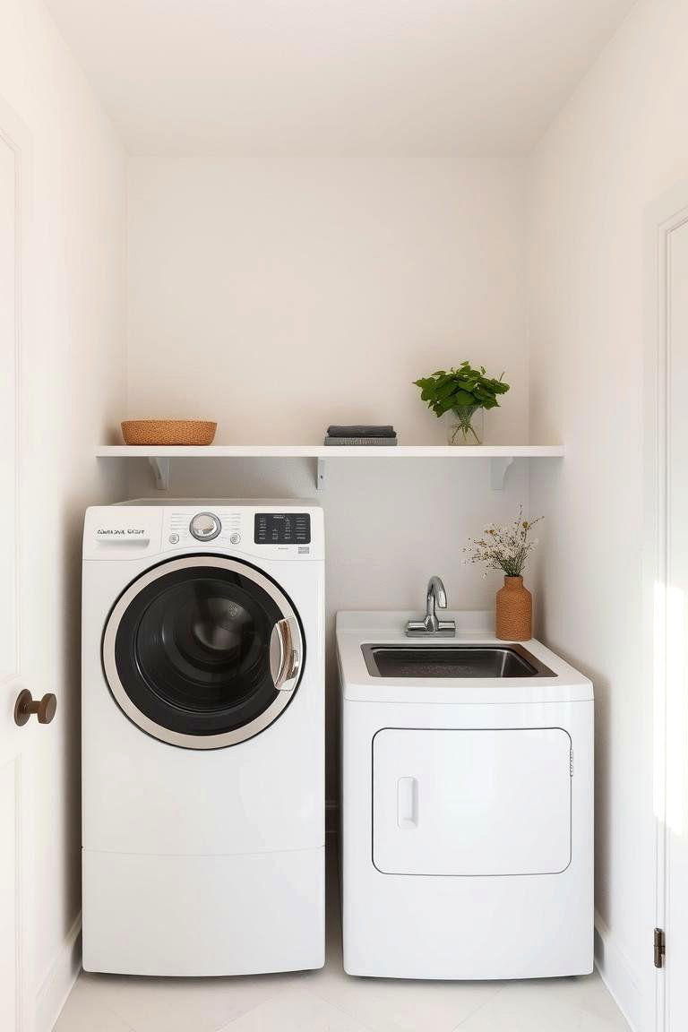 Subtle Texture with Off White - 24 Laundry Room Paint Ideas