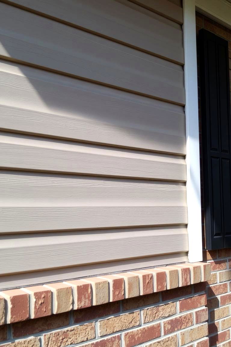 Subtle Textured Harmony - 24 Vinyl Siding and Brick Combinations
