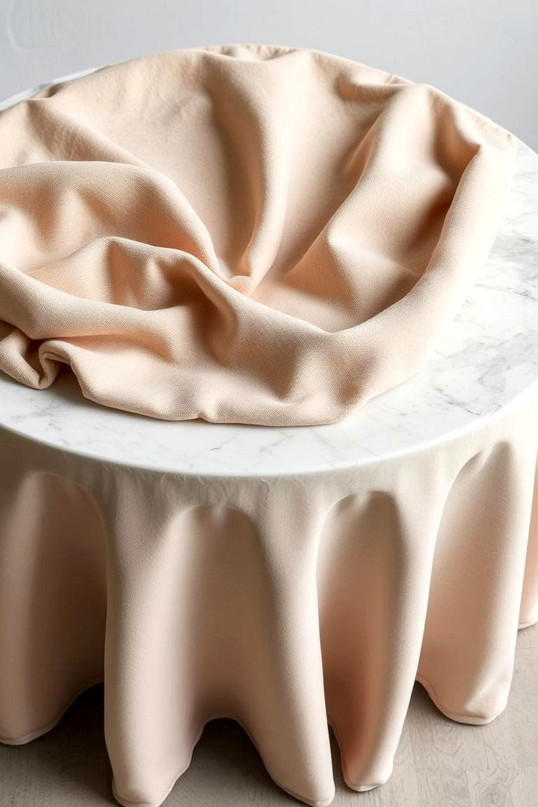 Subtle Textured Layers - 24 Round Table Decor Ideas
