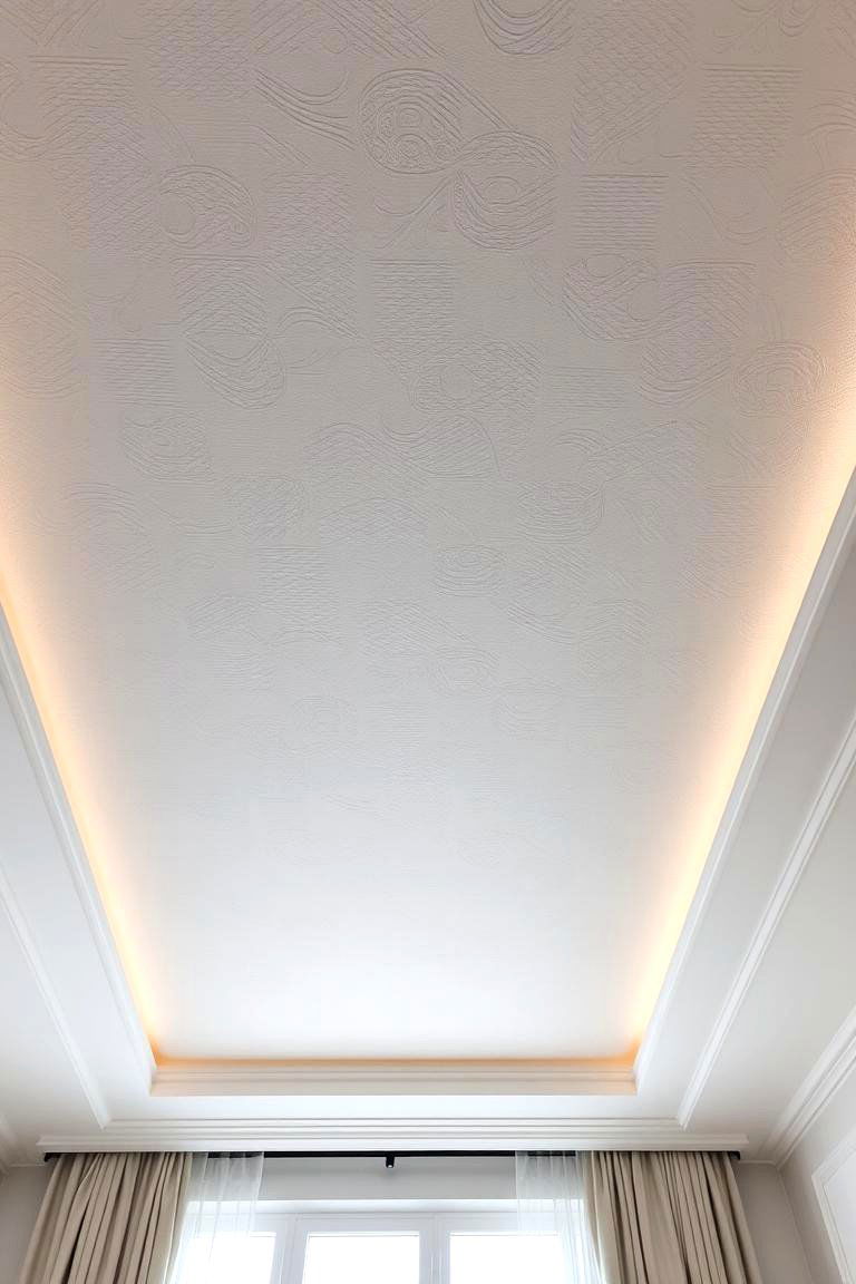 Subtle Textured Modern Tray Ceiling - 24 tray ceiling ideas