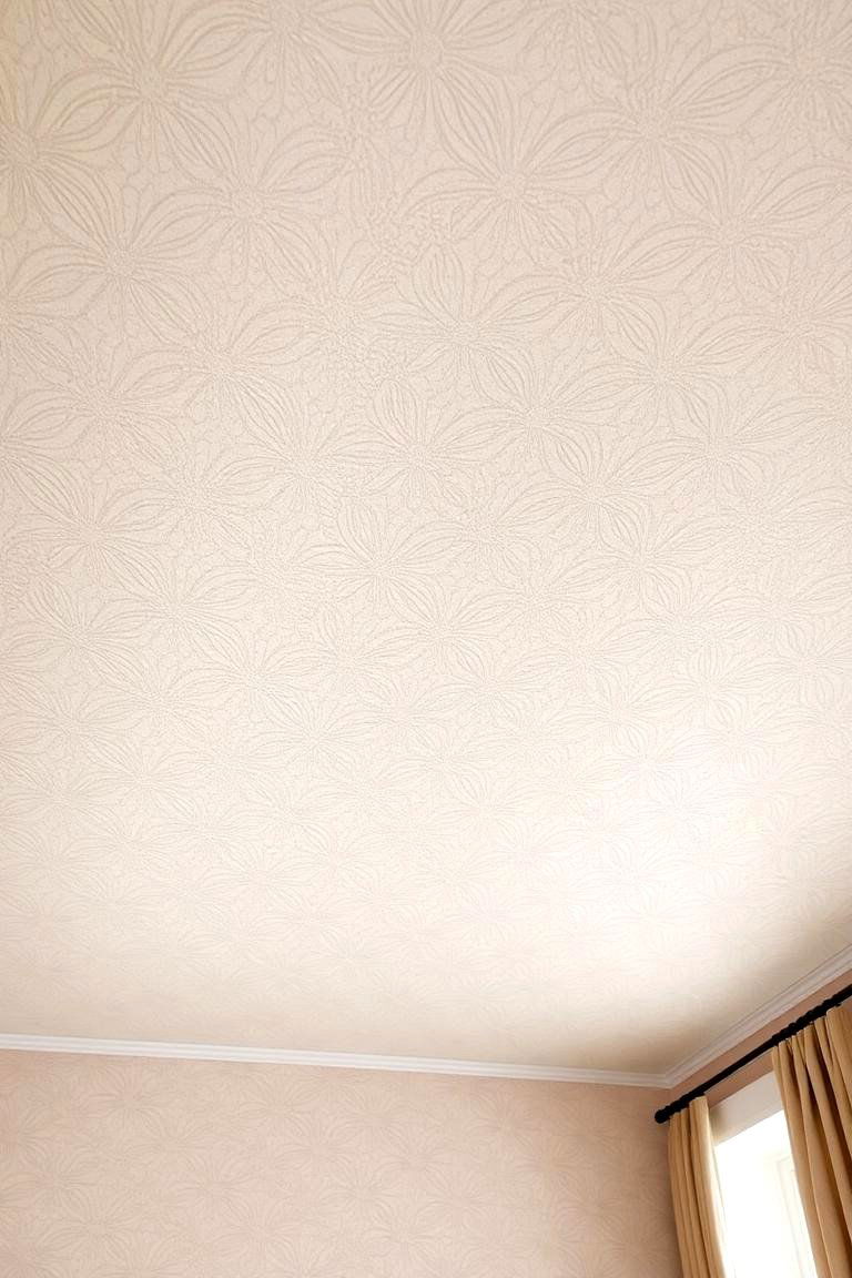 Subtle Textured Wallpaper - 24 Shed Ceiling Ideas