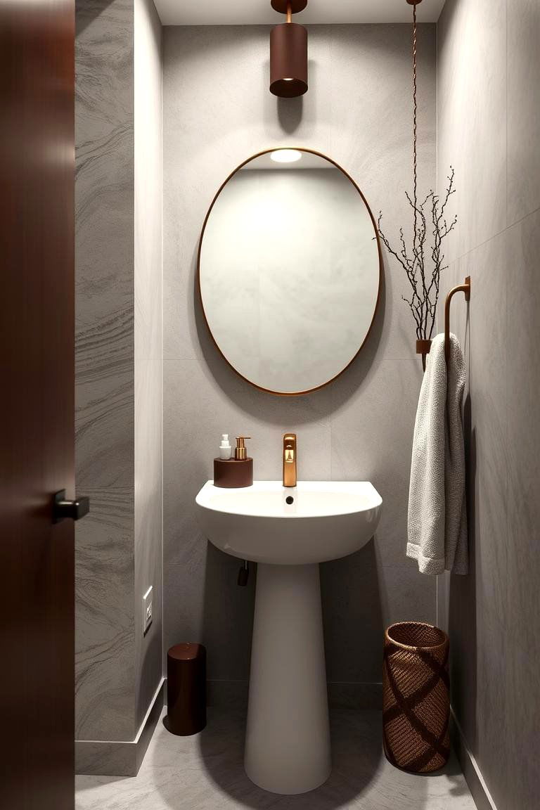 Subtle Textures for Warmth - 24 Small Powder Room Ideas