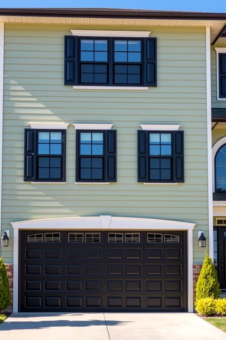 Suburban Home Update - 24 Sage Green House With Black Trim Ideas