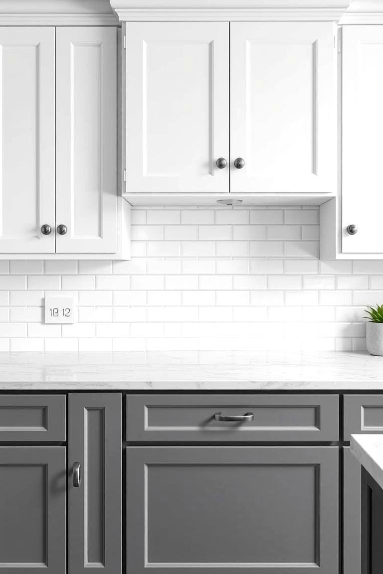 Subway Tile Backsplash - 24 Grey and White Kitchen Ideas