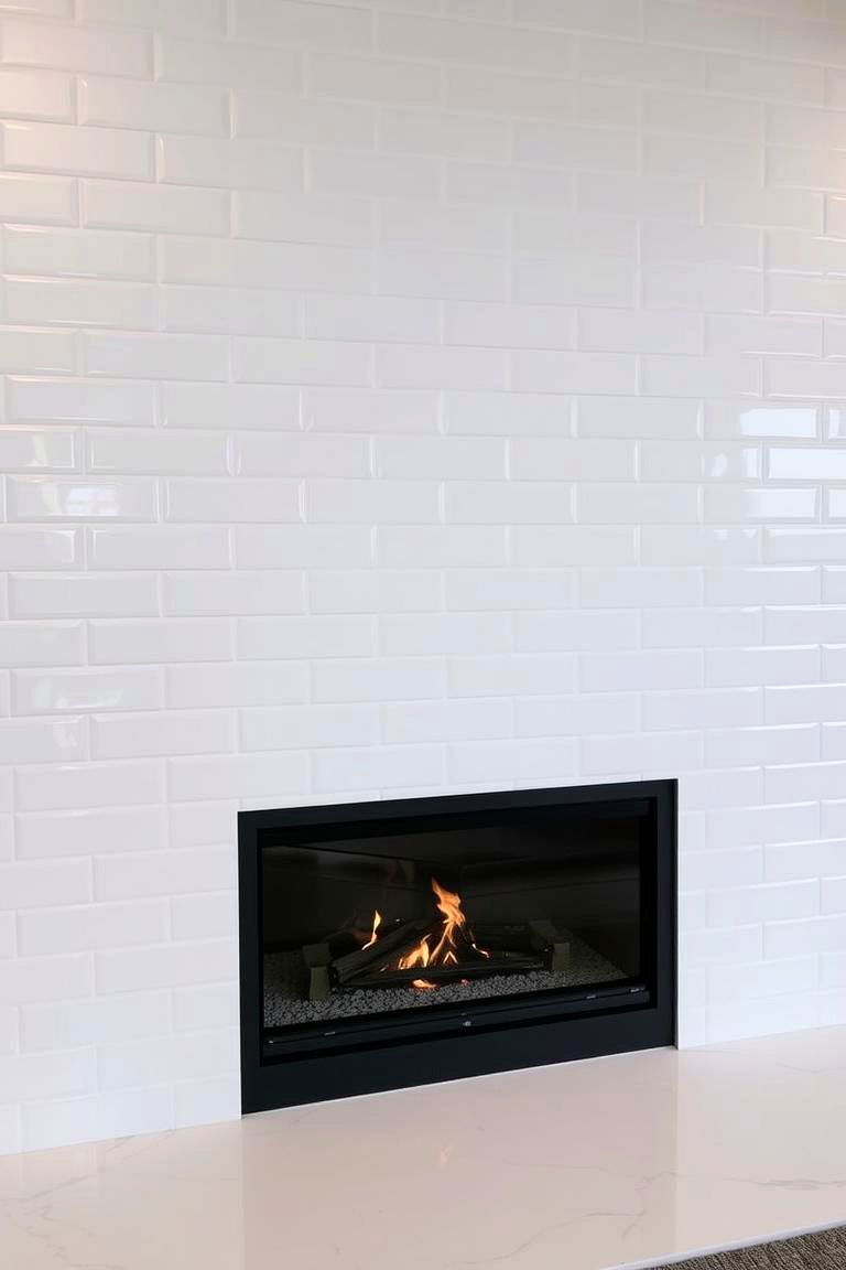 Subway Tile Elegance - 24 Fireplace Tile Ideas