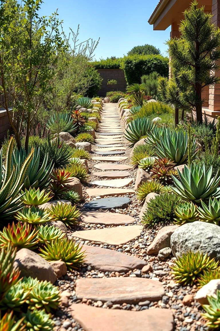 Succulent Border Garden - 24 Succulent Garden Ideas