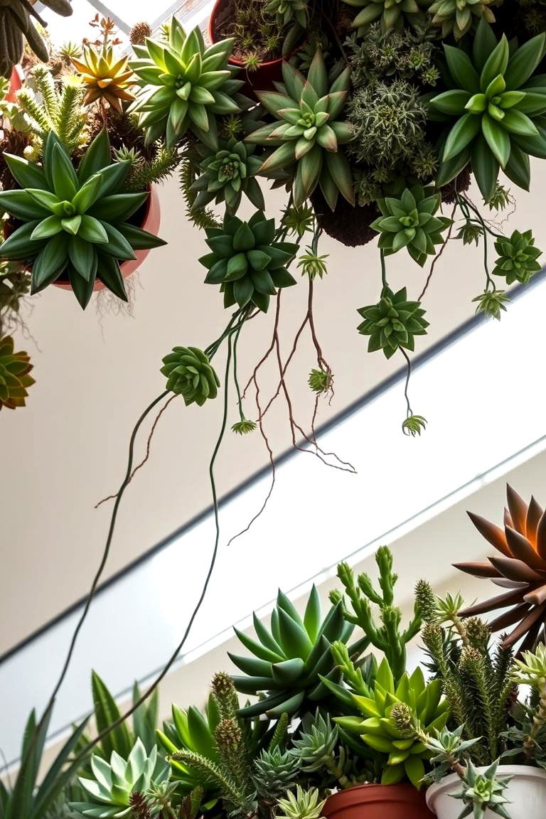 Succulent Garden Ceiling - 24 Green Ceiling Ideas