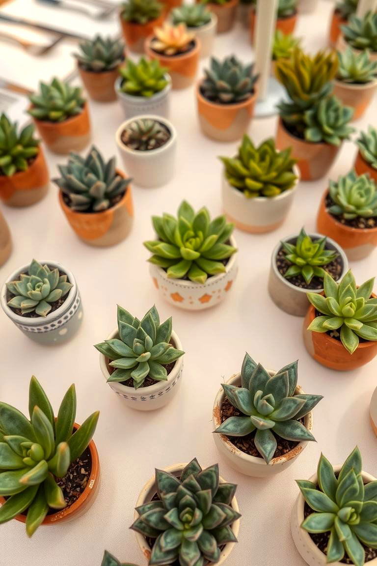 Succulent Gardens - 24 Rehearsal Dinner Centerpiece Ideas
