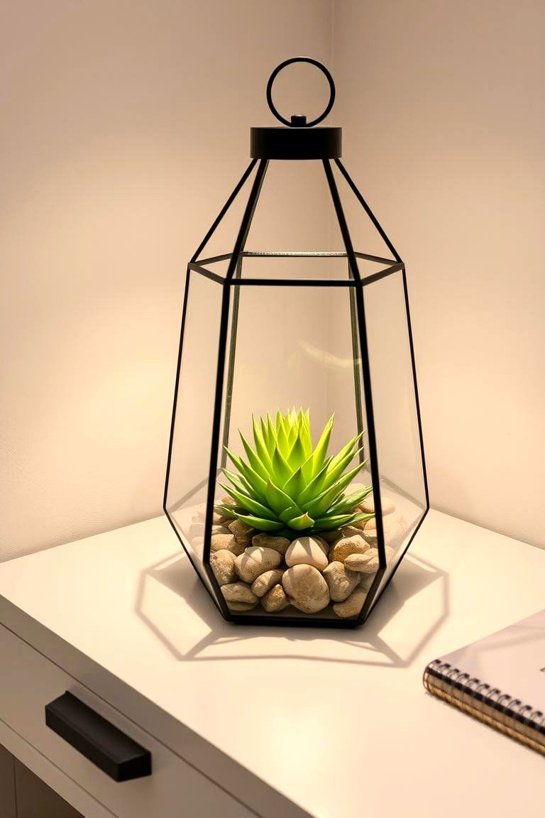 Succulent Lantern Garden - 24 Lantern Decor Ideas