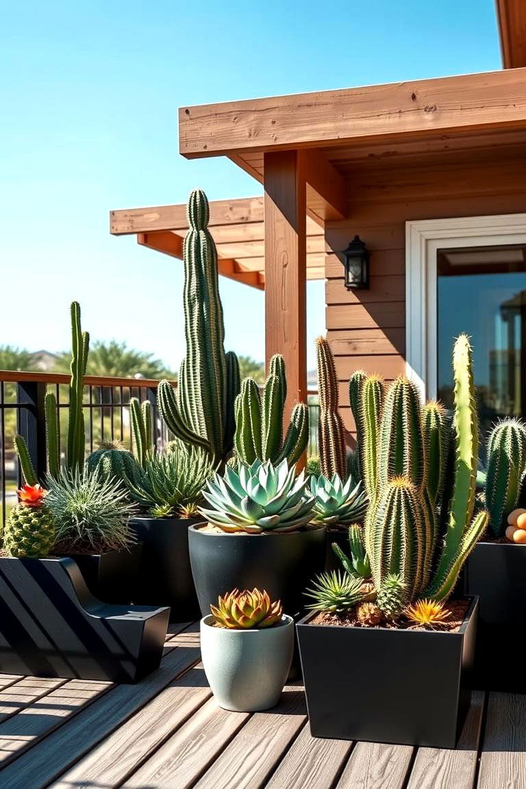 Succulent Sanctuary - 24 Deck Decorating Ideas With Plant