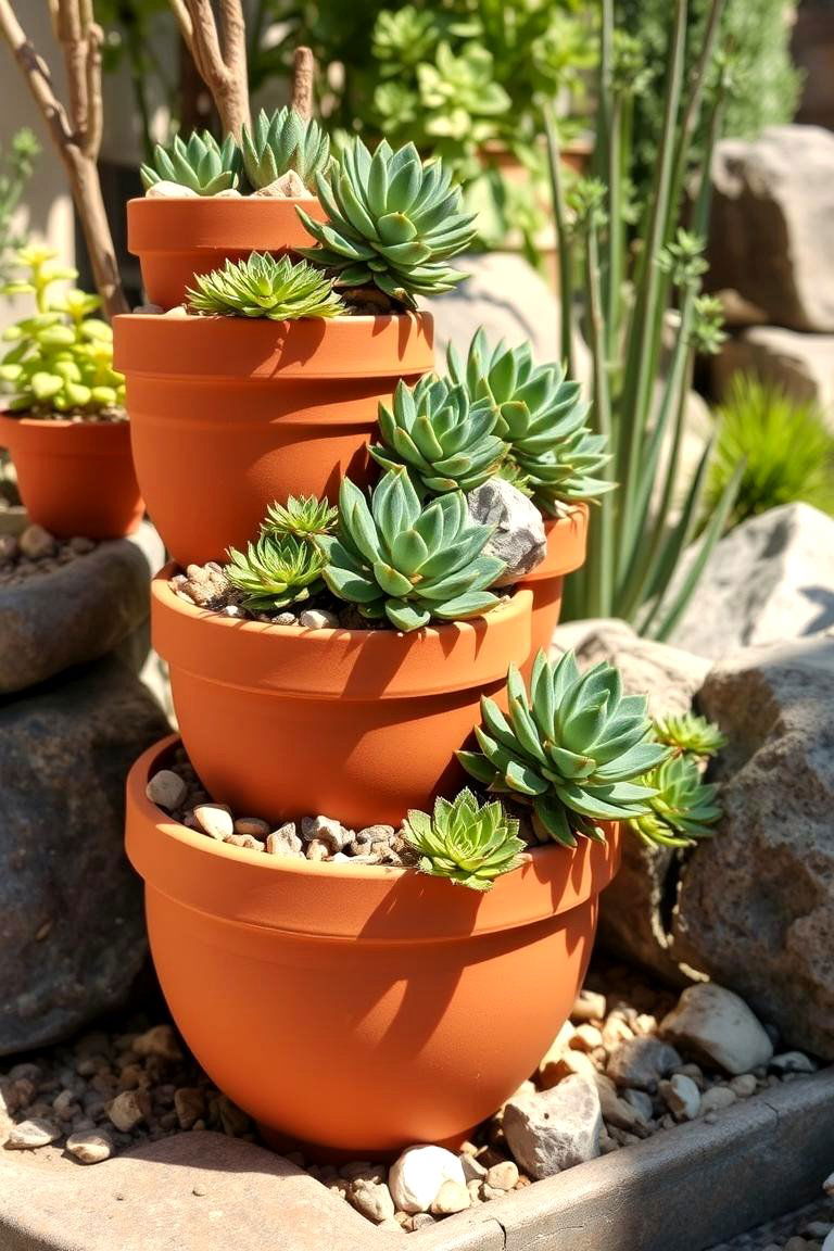 Succulent Tiered Garden - 24 Tiered Garden Ideas