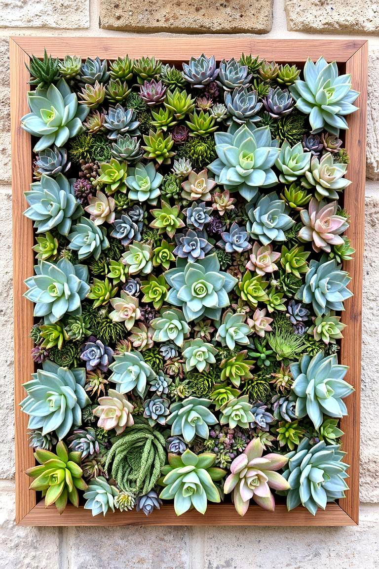 Succulent Wall Garden - 24 Floral Nursery Ideas