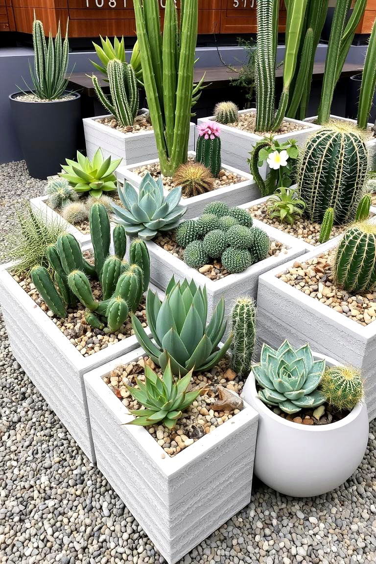 Succulent and Cacti Arrangement - 24 Garden Centerpiece Ideas