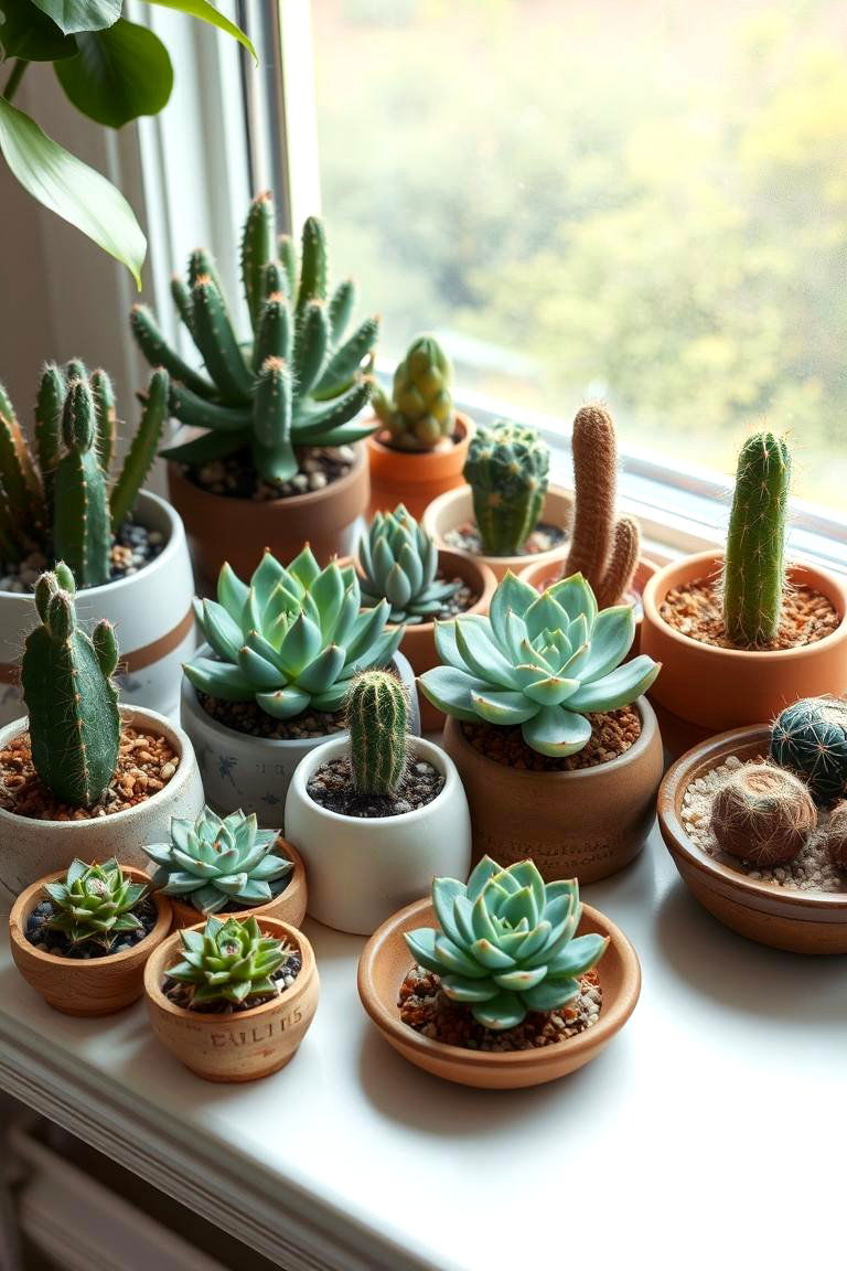 Succulent and Cactus Collection - 24 Indoor Garden Ideas