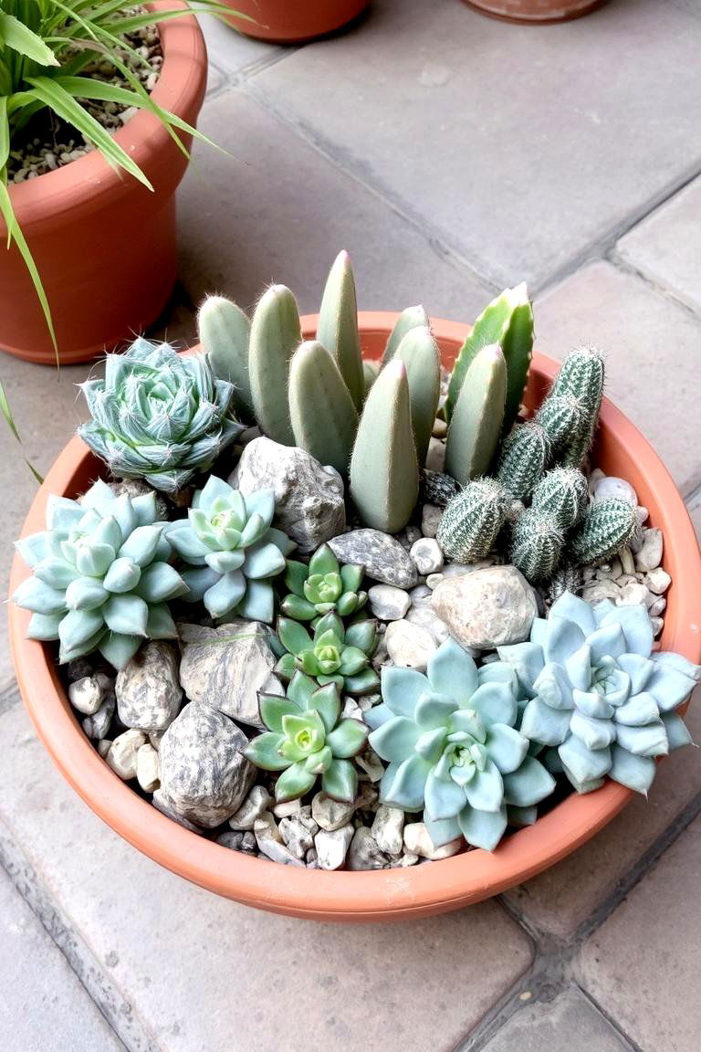 Succulent and Cactus Rock Garden - 24 Patio Small Garden Ideas