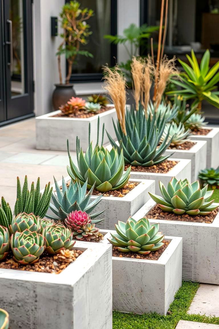 Succulents Modern Appeal - 24 Patio Plants