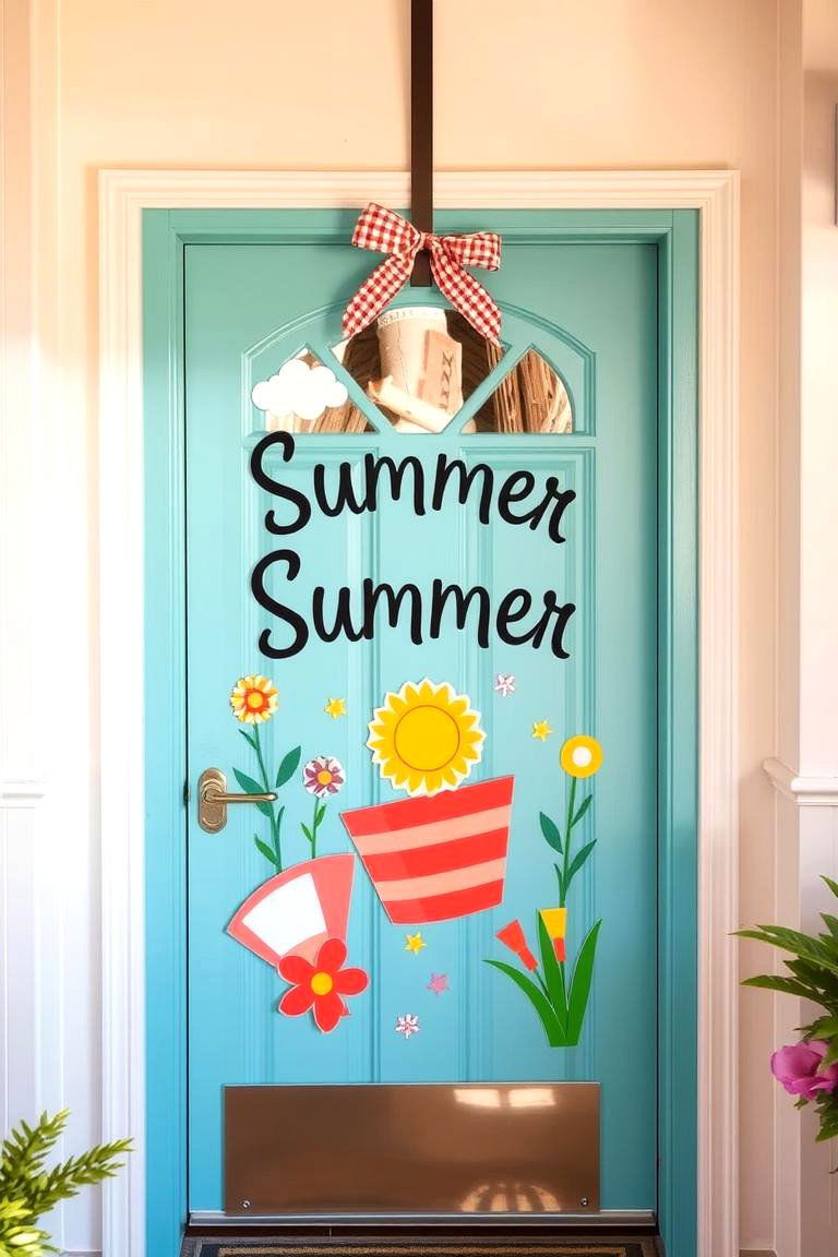 Summer Themed Door Hangers - 24 Summer Front Door Decor Ideas