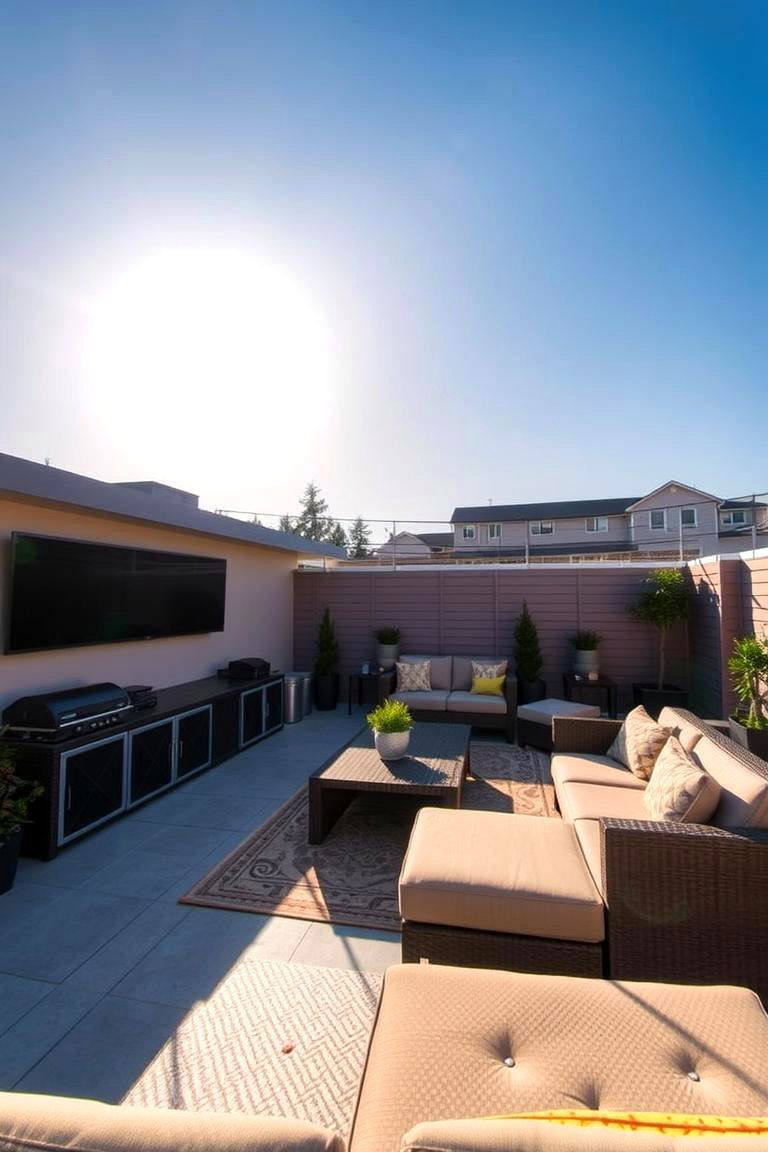 Sun Drenched Entertainment Hub - 24 Sunken Patio Ideas