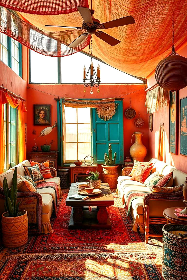 Sun Kissed Bohemian Den - 24 Desert Themed Room Ideas