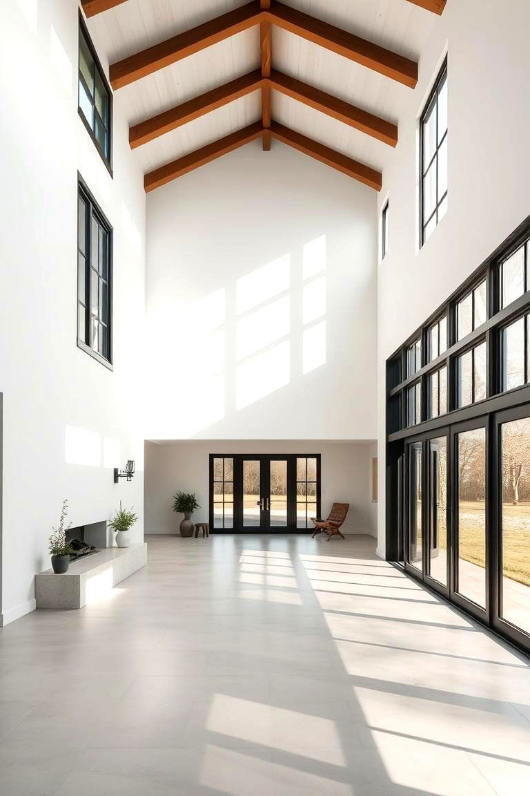Sun Kissed Interiors - 24 White Farmhouse With Black Windows Ideas