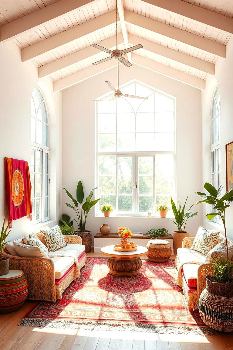 Sun Kissed Natural Lighting - 24 Colorful Boho Bedroom Ideas